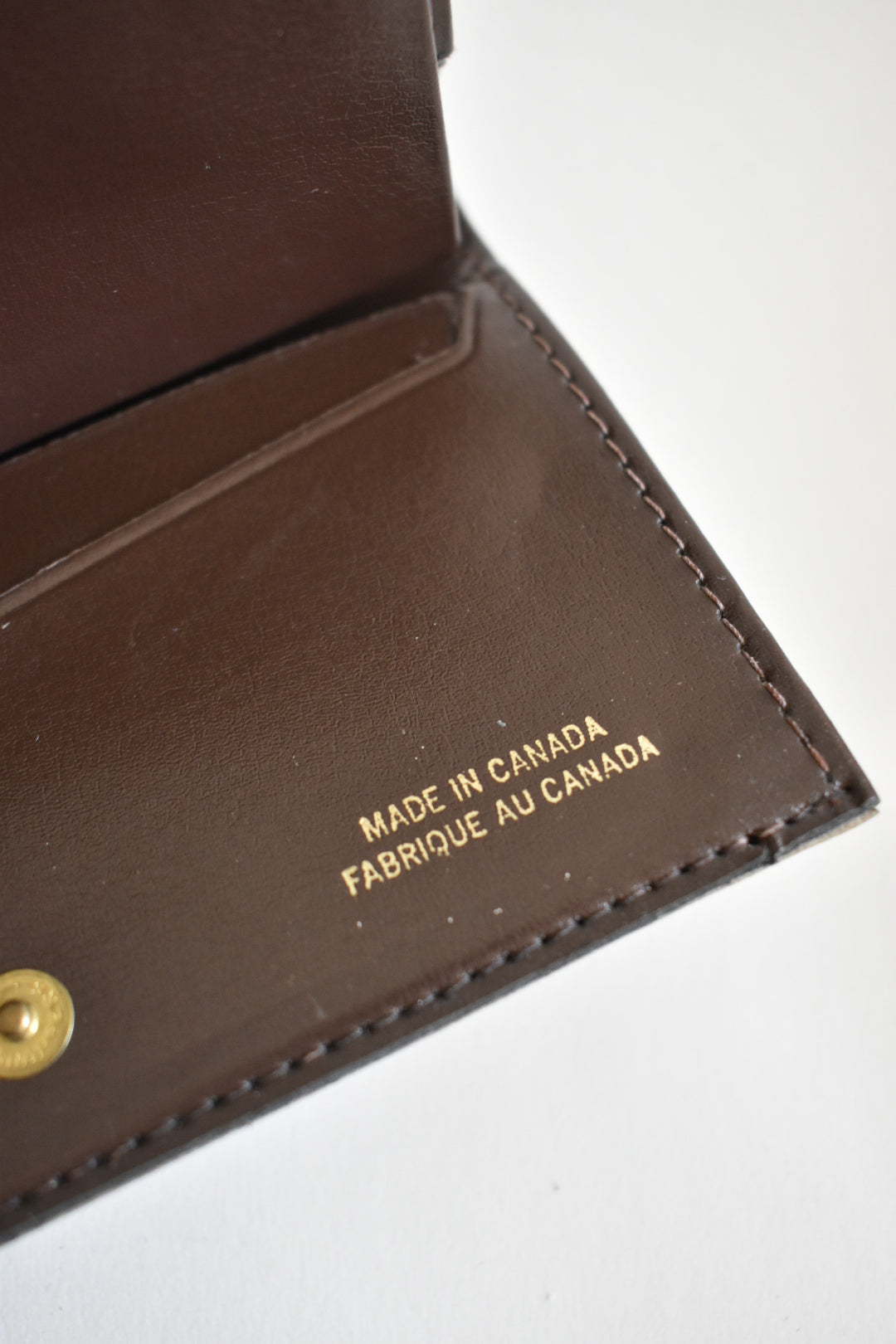 beige vintage leather wallet