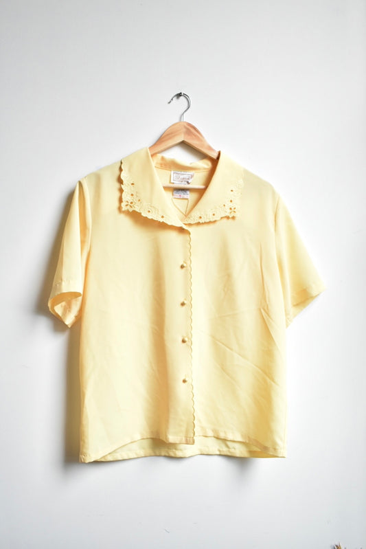 yellow vintage blouse • XL