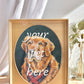 large oval mat shadow box frame (1) - custom pet portrait