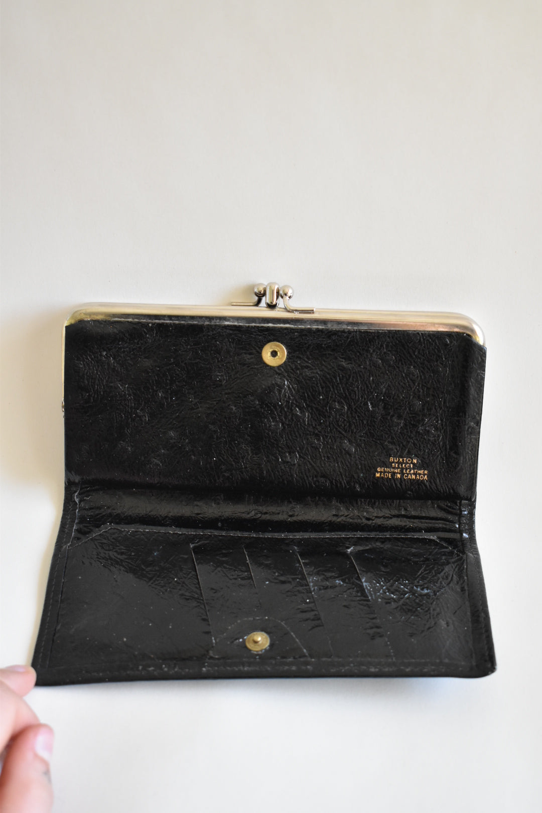 black vintage leather wallet