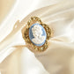 blue cameo scarf clip