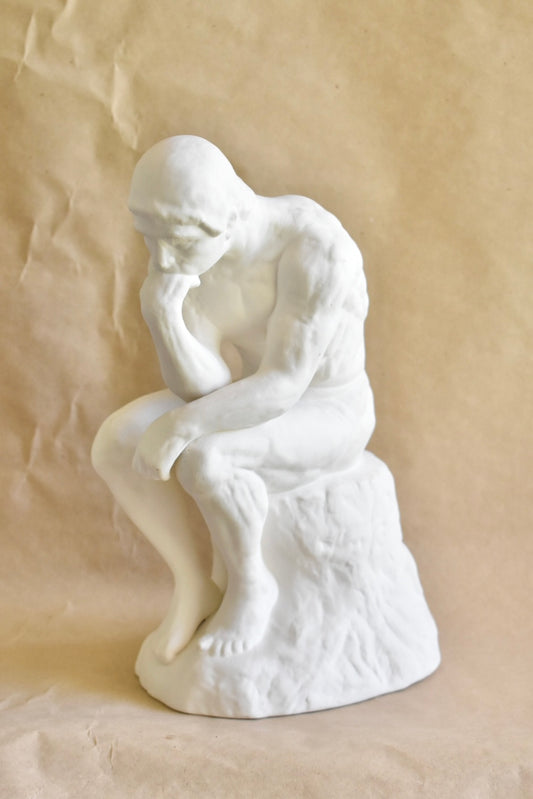 the thinker plaster statue