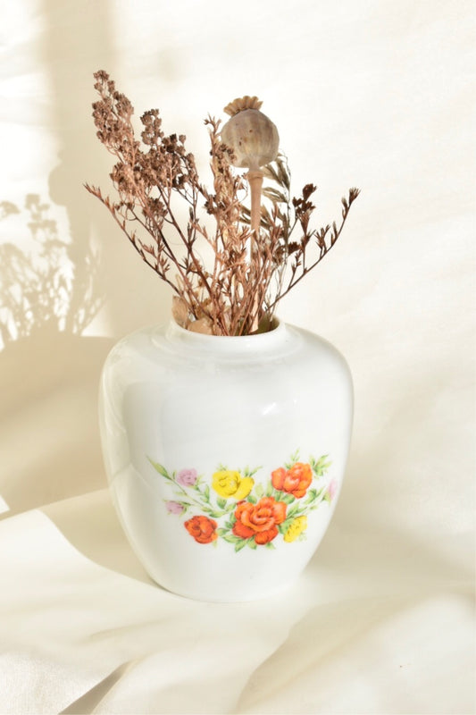 porcelain floral stem vase