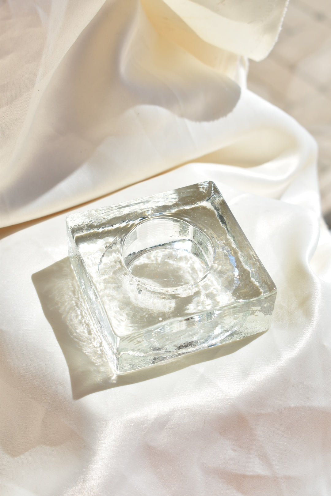 ice glass tealight holder